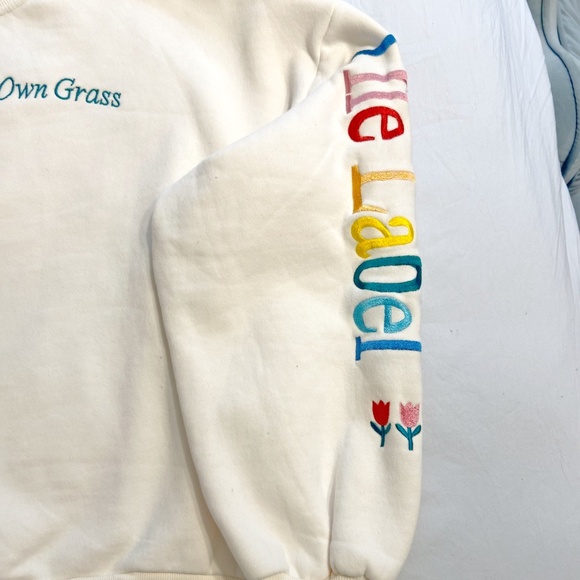 Yellow The Label Watering My Own Grass Oversized Sweatshirt *NWOT* - Picture 8 of 9